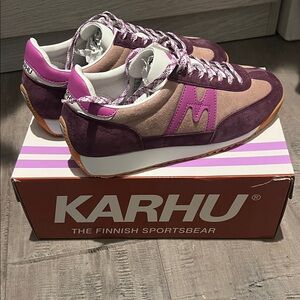 Karhu Women's Stylish Purple and Pink Sneakers